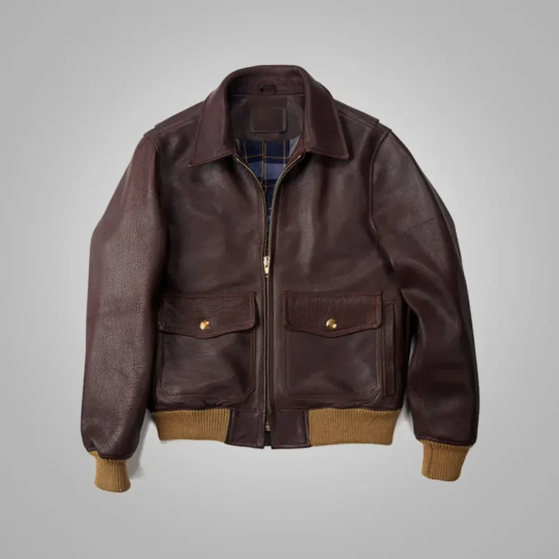 A2 Bomber Flying RAF Aviator Sheepskin Leather Jacket