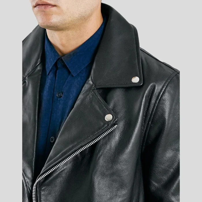 Black Motorcycle Leather Jacket