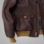 A2 Bomber Flying RAF Aviator Sheepskin Leather Jacket