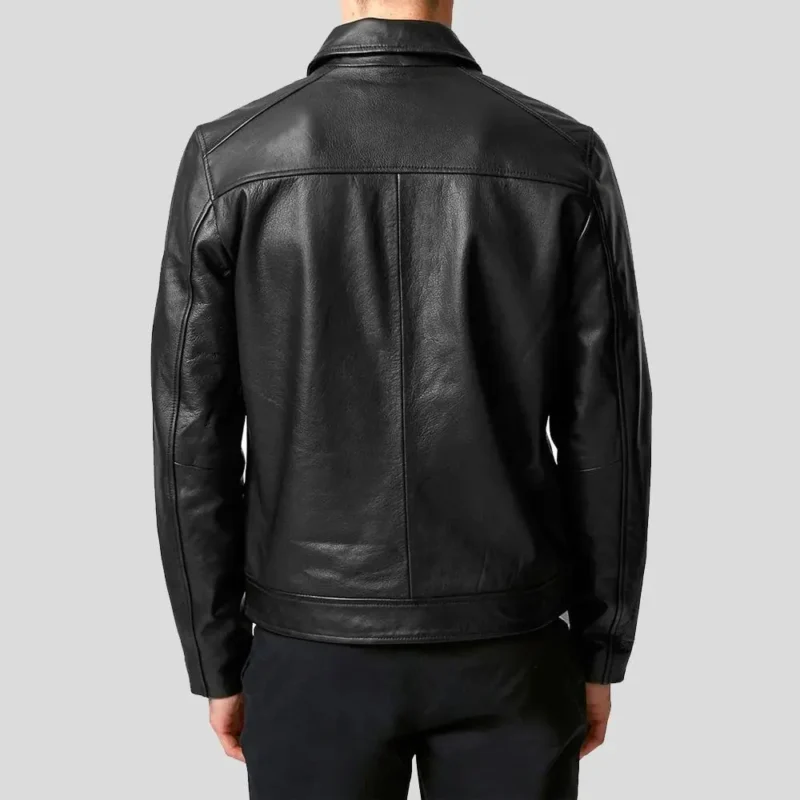 Black Biker Motorcycle Leather Jacket