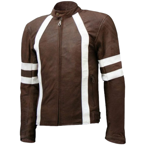 Retro cafe racer Distressed Brown Leather Jacket