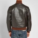 Retro Brown A-1 Flight Leather Bomber Jacket