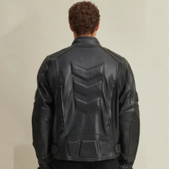 Black Biker Real Leather jacket