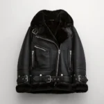 Black B3 RAF Aviator Real Sheepskin Sherpa Leather Jacket