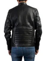 Mens Black Biker Leather Jacket