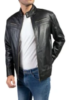 Mens Black Biker Jacket