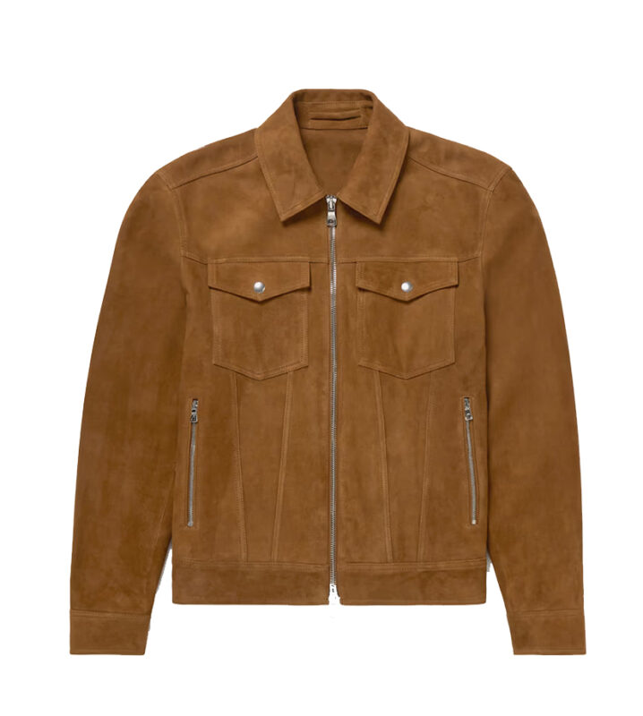 Brown Suede Trucker Jacket