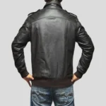 Men's Casual Black Biker Leather Jacket