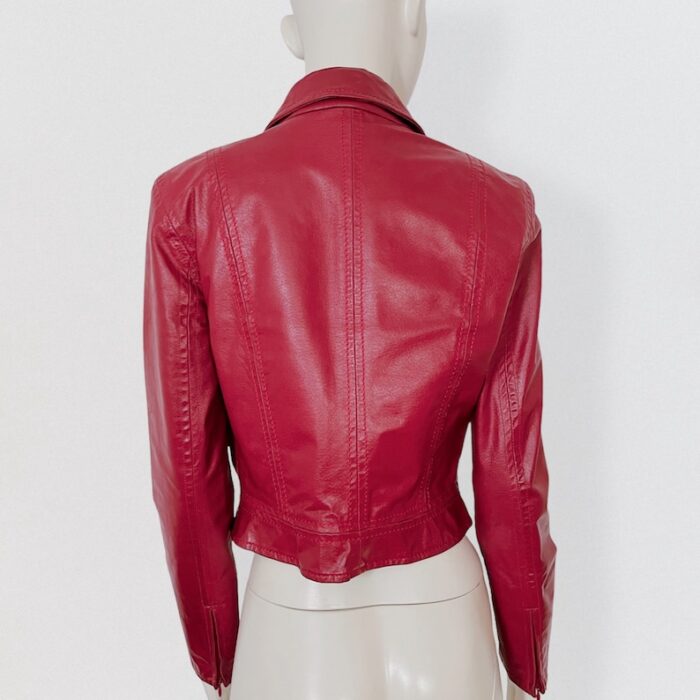 Amanda Red Fashion Leather Jacket