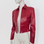 Amanda Red Fashion Leather Jacket