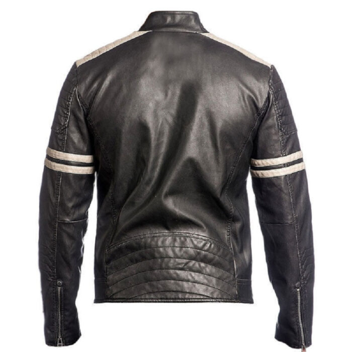 Cafe Racer Vintage Retro Motorbike Leather Jacket