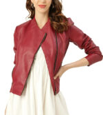 Christina Stylish Red Leather Jacket