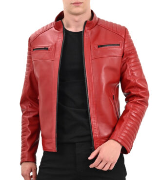 Top Mens Red Leather Jacket Coats 2024 The Fashion Jackets