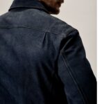 Denim Suede Leather Jacket