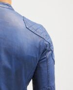 Harrison Blue Quilted Fashion Leather Jacket