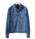 Jason Blue Trucker Suede Leather Jacket