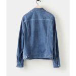 Jason Blue Trucker Suede Leather Jacket