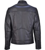 John Black Quilted Cafe Racer Leather Jacket