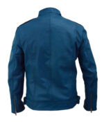 Johnny Blue Cafe Racer Leather Jacket