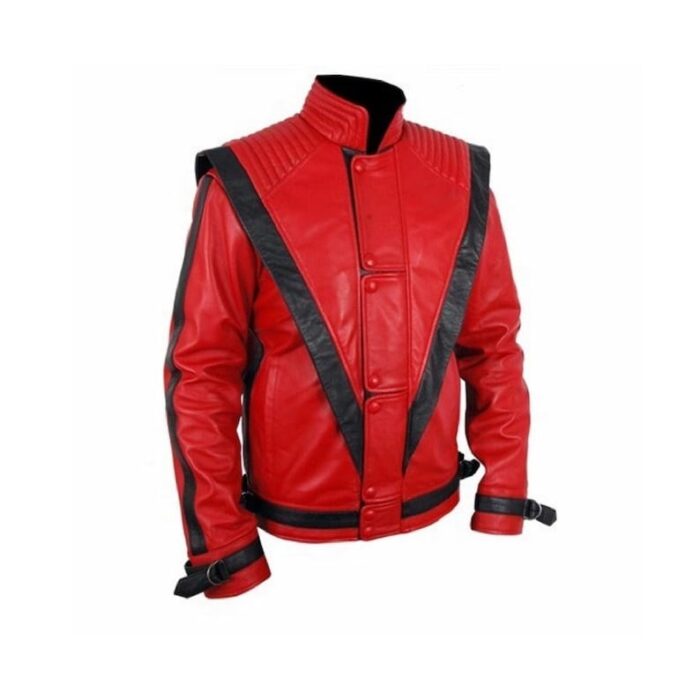 Michael Jackson Thriller Red Leather Jacket