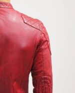 Paul Quilted Red Leather Jacket