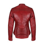 Women Red B3 Sheepskin Leather Biker Jacket