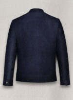 Avan Navy Blue Suede Leather Jacket