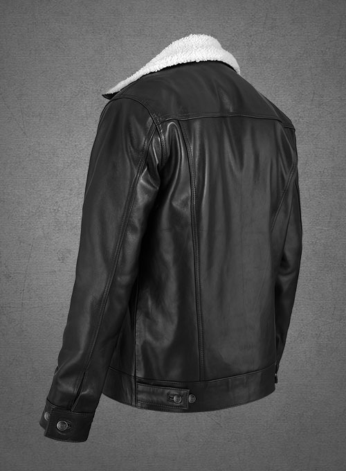 Francis Black And White Sherpa Leather Jacket