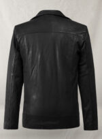 Furton Black Biker Leather Jacket