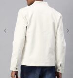 Jilda Castaneda Casual White Leather Jacket