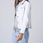 Lana White Trucker Leather Jacket