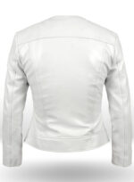 Norma Biker White Leather Jacket