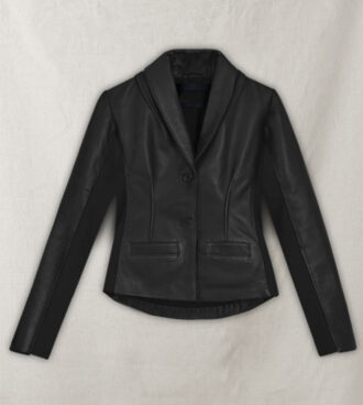 Norma Black Leather Blazer