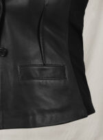 Norma Black Leather Blazer