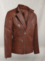 Ranchson Brown Biker Leather Jacket