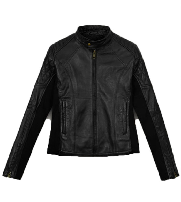 Rave Cafe Racer Black Leather Jacket