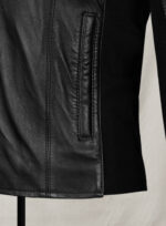 Rave Cafe Racer Black Leather Jacket