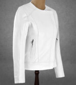 Rumella Lambskin White Leather Jacket