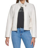 Savant White Biker Leather Jacket