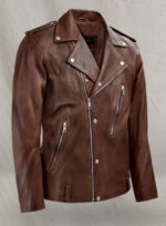 Sheriff Dark Brown Distressed Leather Jacket