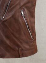 Sheriff Dark Brown Distressed Leather Jacket