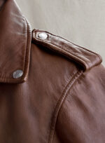 Sheriff Dark Brown Distressed Leather Jacket