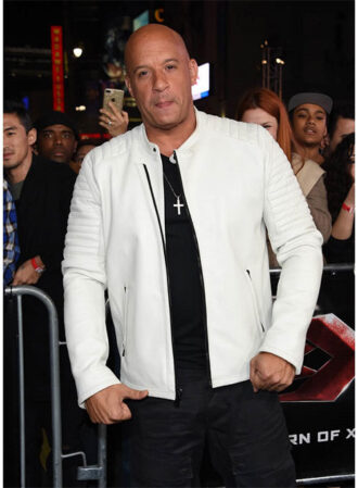 Vin Diesel White Leather Jacket