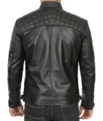 Drakeshire Black Biker Leather Jacket