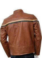 Mateo Brown Cafe Racer Leather Jacket