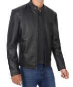 Theodore Casual Black Leather Jacket