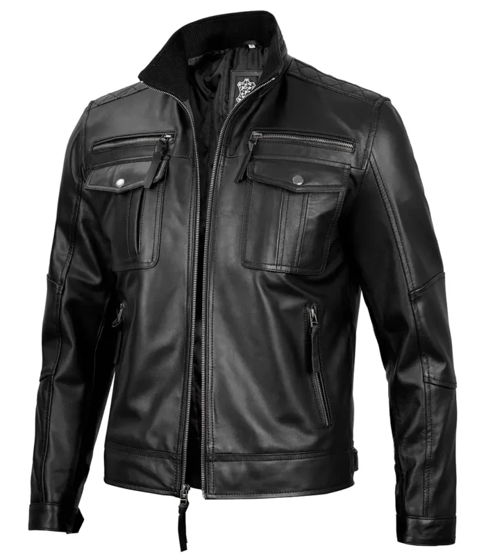 William Black Cafe Racer Leather Jacket