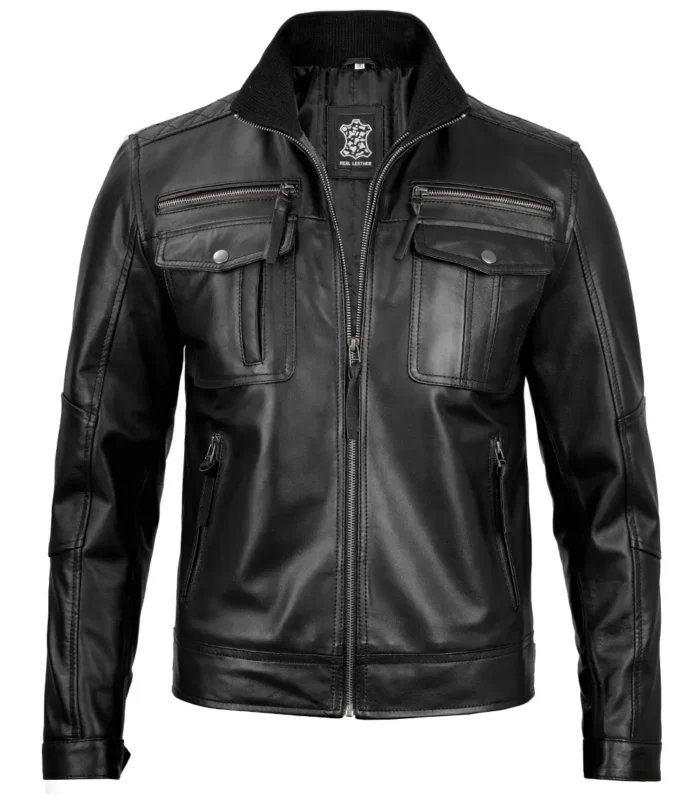 William Black Cafe Racer Leather Jacket