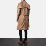 Austin Brown Leather Duster Coat