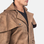 Austin Brown Leather Duster Coat